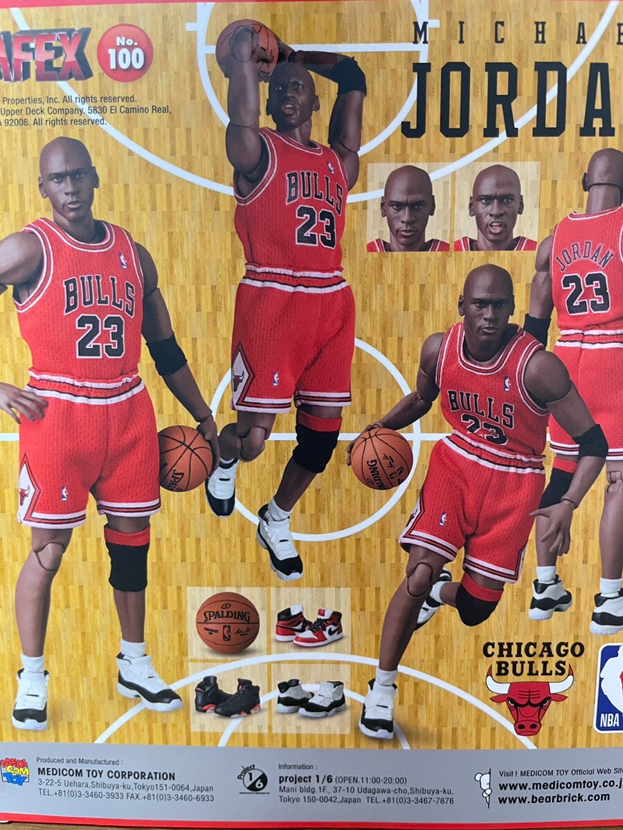 MAFEX No.100 Michael Jordan Chicago Bulls Figure Approx. 165mm Height from Japan