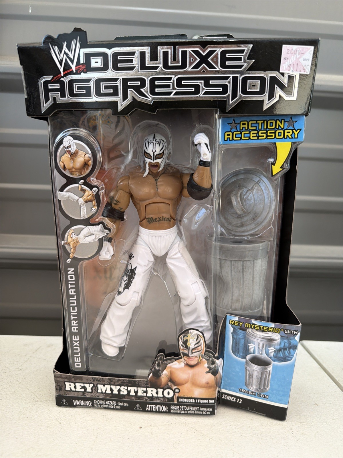 WWE Deluxe Aggression Rey Mysterio Series 13 Figure White Mask Jakks WCW NEW!