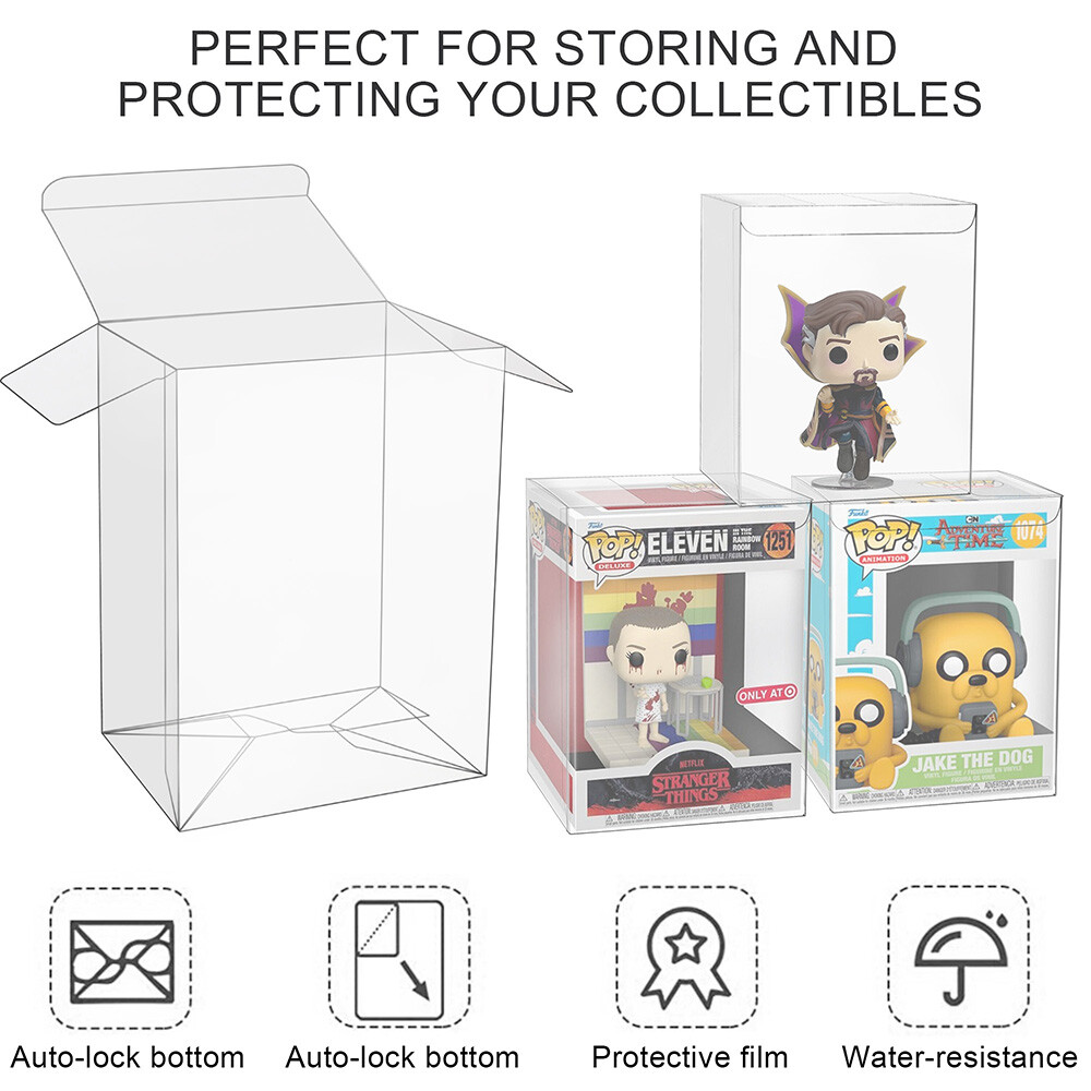 Lot 5 20 50 100 Pop Protector Cases for 4″ Funko POP! Vinyl Figures Box