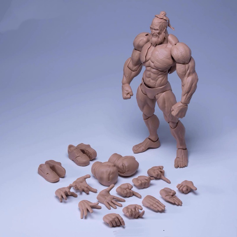 1/12 Romankey Big Guy Figure Pale Joint Flexible Head Male Action Figure Body