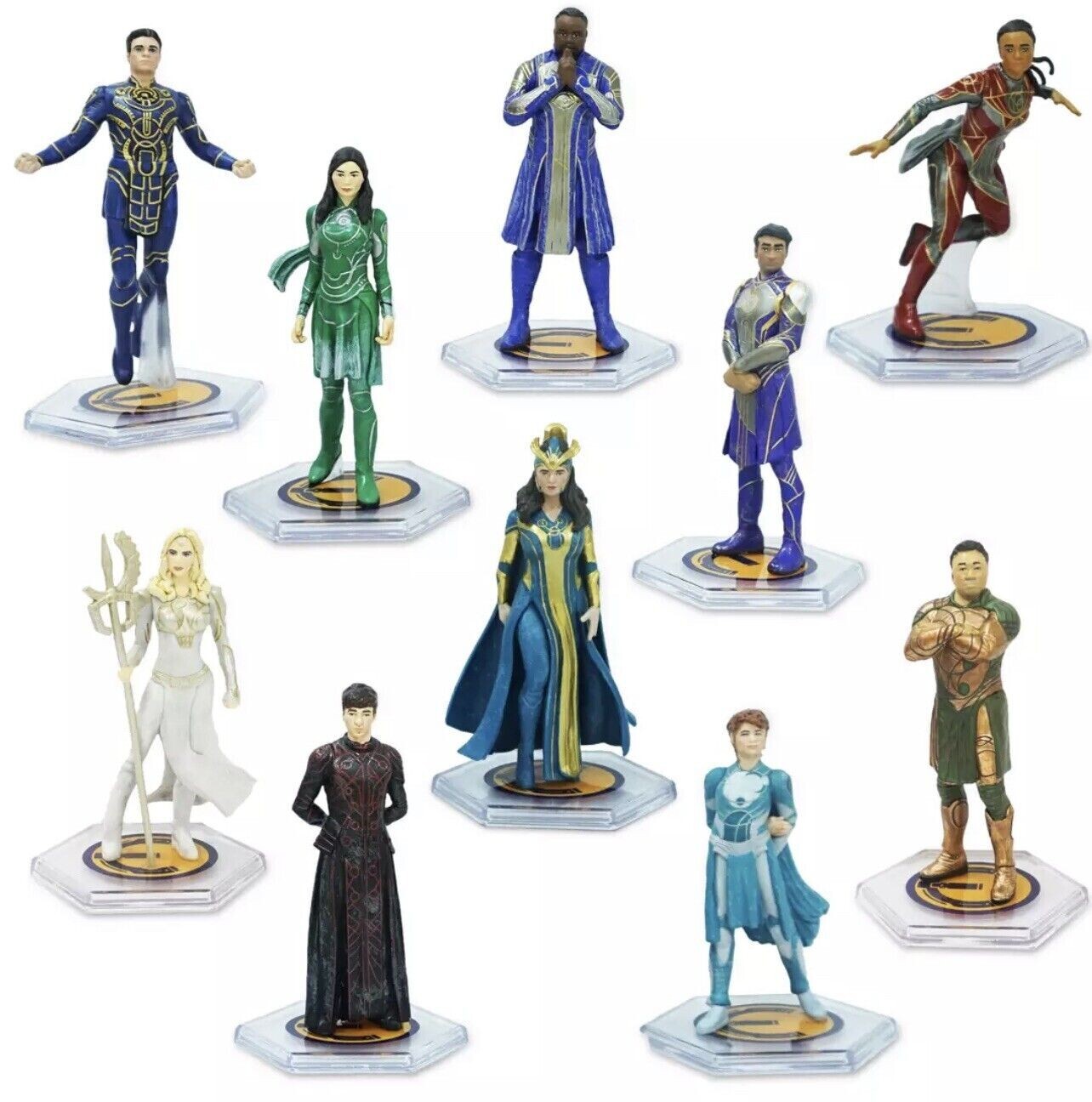NEW Disney Marvel Eternals Deluxe 10 Action Figures Set Playset Figurine