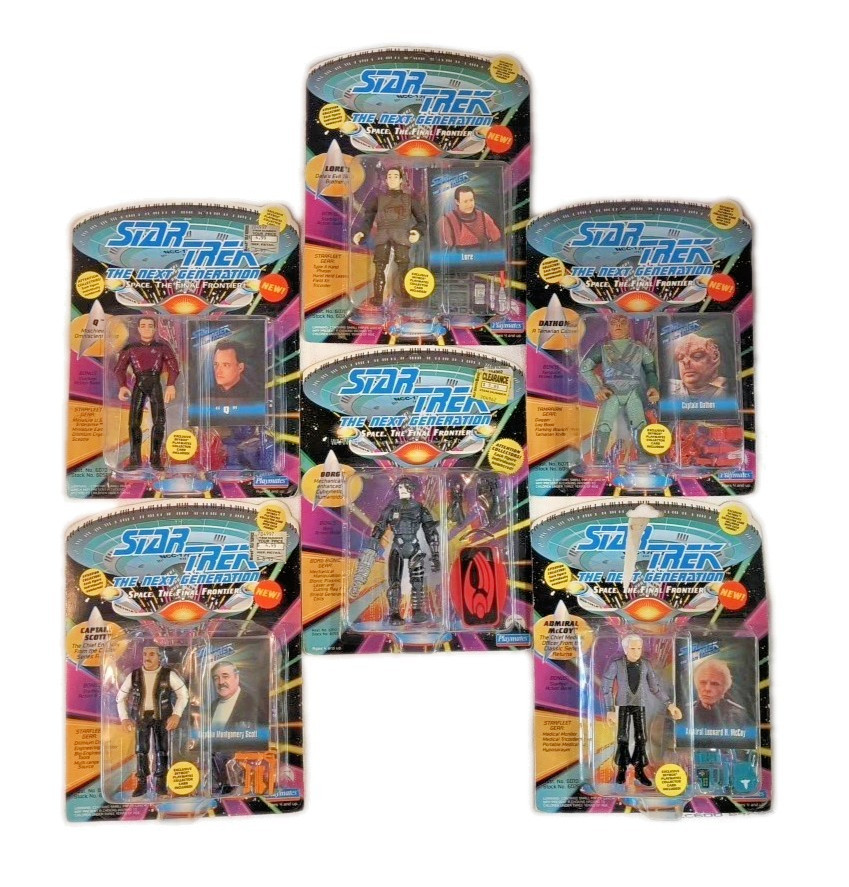 6 x Vintage Star Trek The Next Generation Figures – NEW In BOX ! – Super Set #1