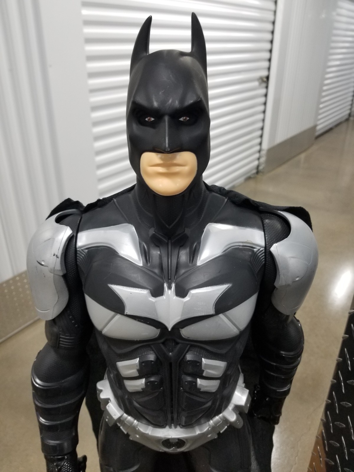 BATMAN 31″ Action Figure DARK KNIGHT DC Comics Christian Bale Movie Silver JLU