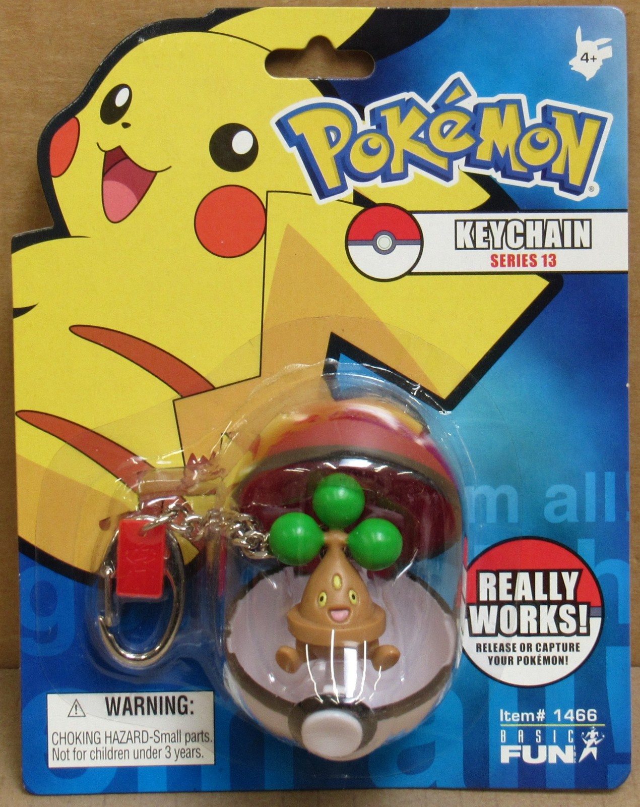 Basic Fun 1466 Pokémon “Bonsly” Series 13 Keychain NIP