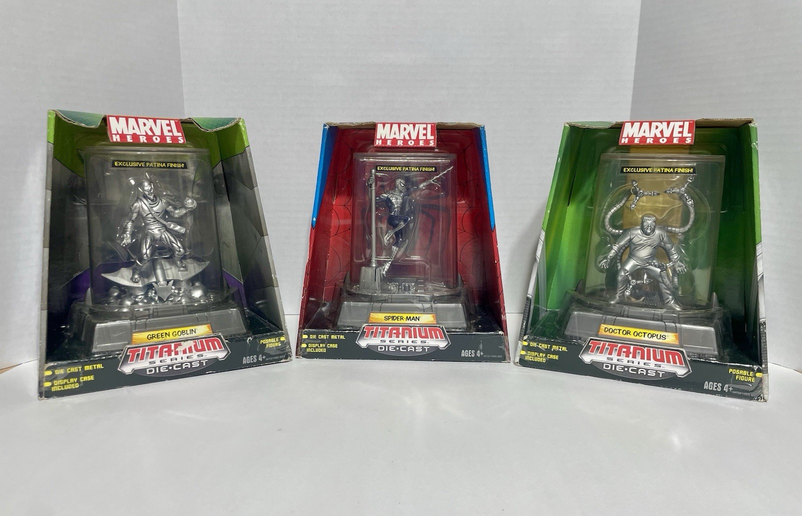 Marvel Titanium Series: Spider-Man, Green Goblin & Dr Octopus: Die cast NEW/RARE