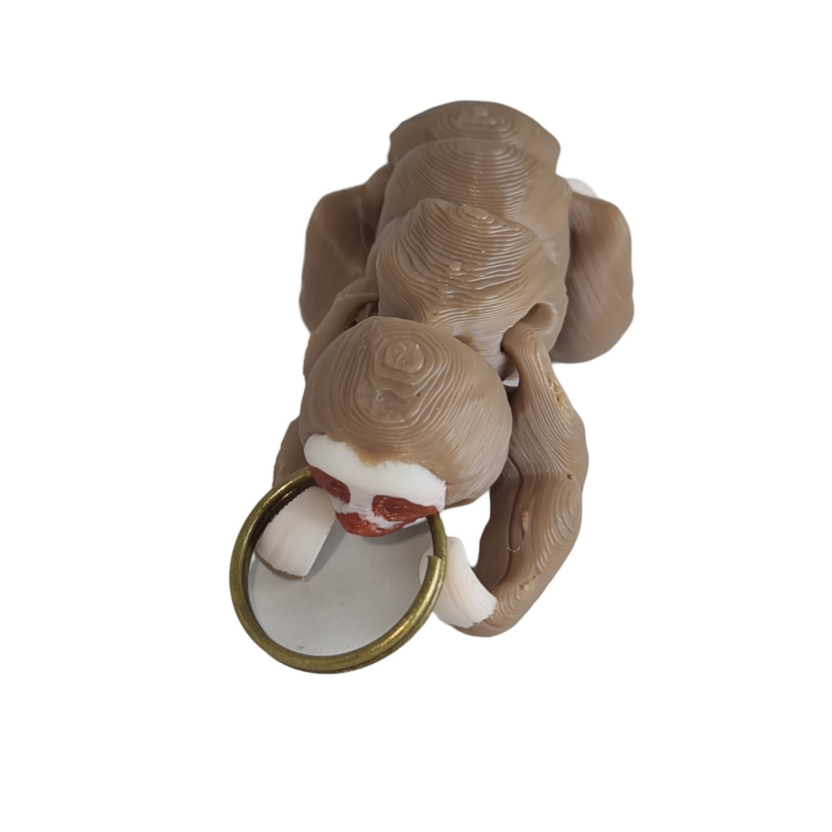 Supportive Solutions 3D Printed Sloth Flexi Bag Charm Keychain – One Size – New,