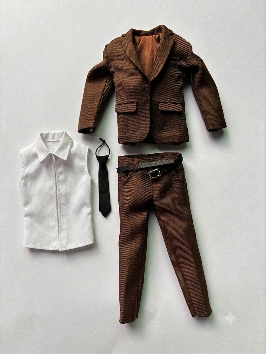 1/12 Brown business suit for 6″ figure figma Mezco MixMax PHICEN marvel ❶USA❶