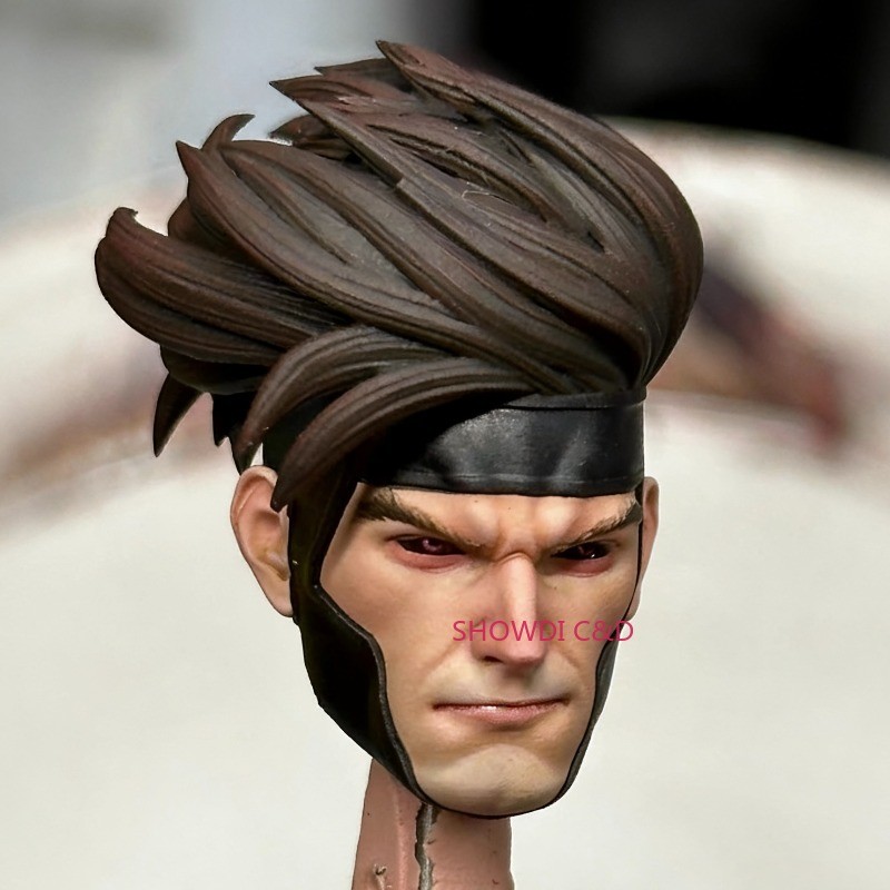 1/12 Custom Painted Gambit Head Carving For 6”Mafex ML Action Figure(No Figure)