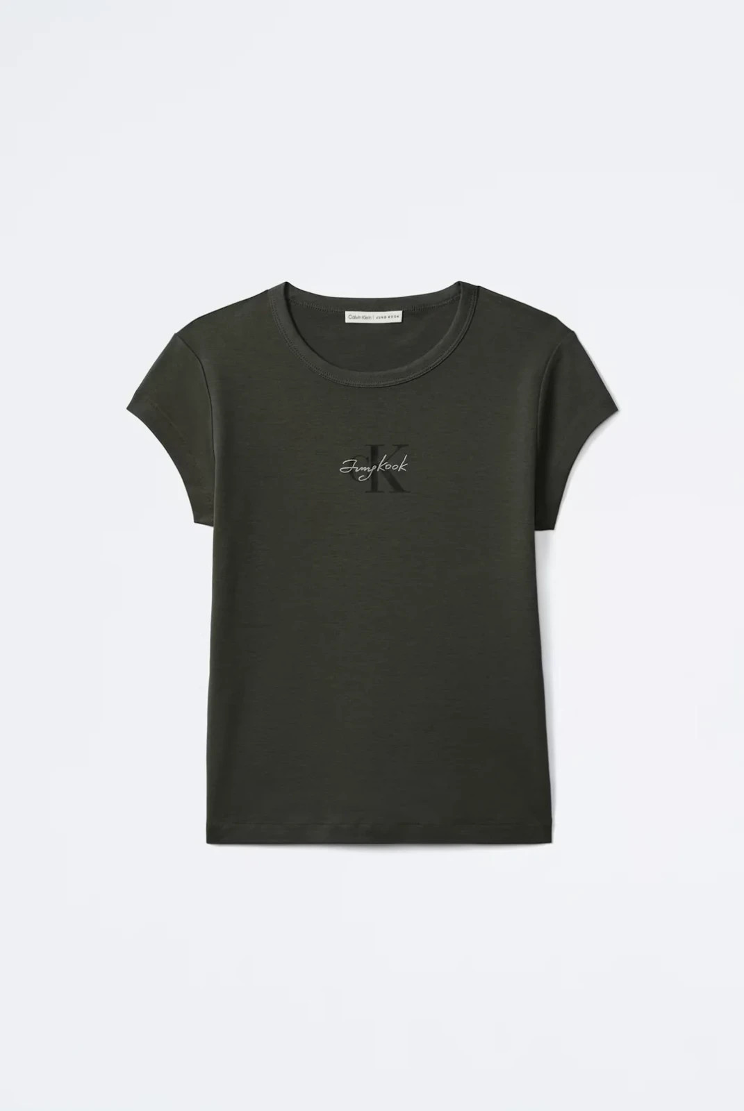 Jung Kook for Calvin Klein Monogram Baby Tee Black Brand New with Tag Size Small