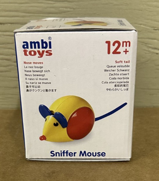 ambi toys Sniffer Mouse Toy Sniffing Rolling Primary Colors Mouse Sealed NEW