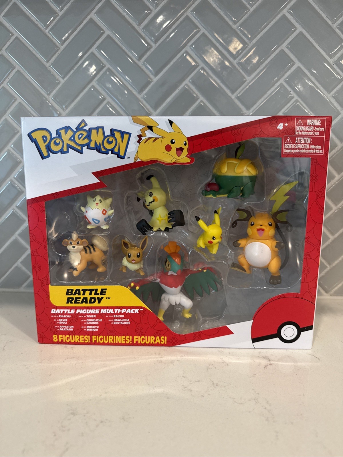Pokémon Battle Figure Multi-Pack 8 Pack Pikachu Eevee Raichu Mimikyu Jazwares