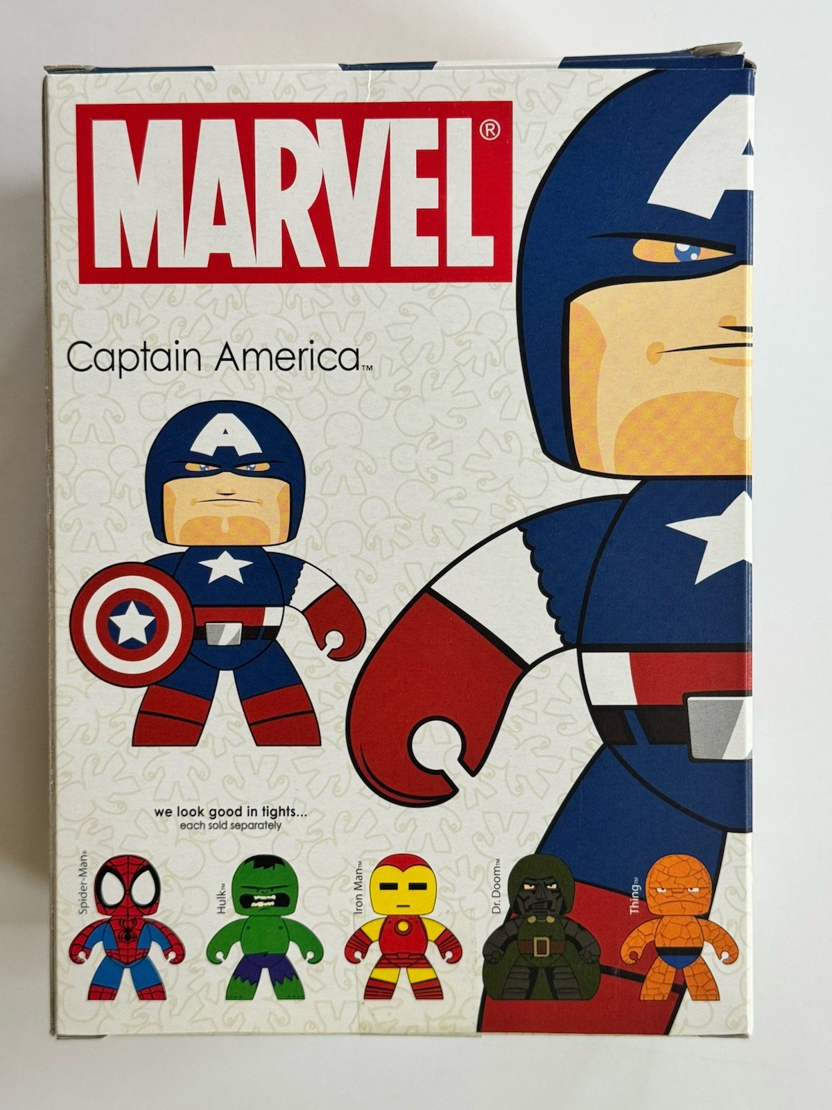 Marvel Mighty Muggs Captain America Hasbro Vinyl Figure New In Box