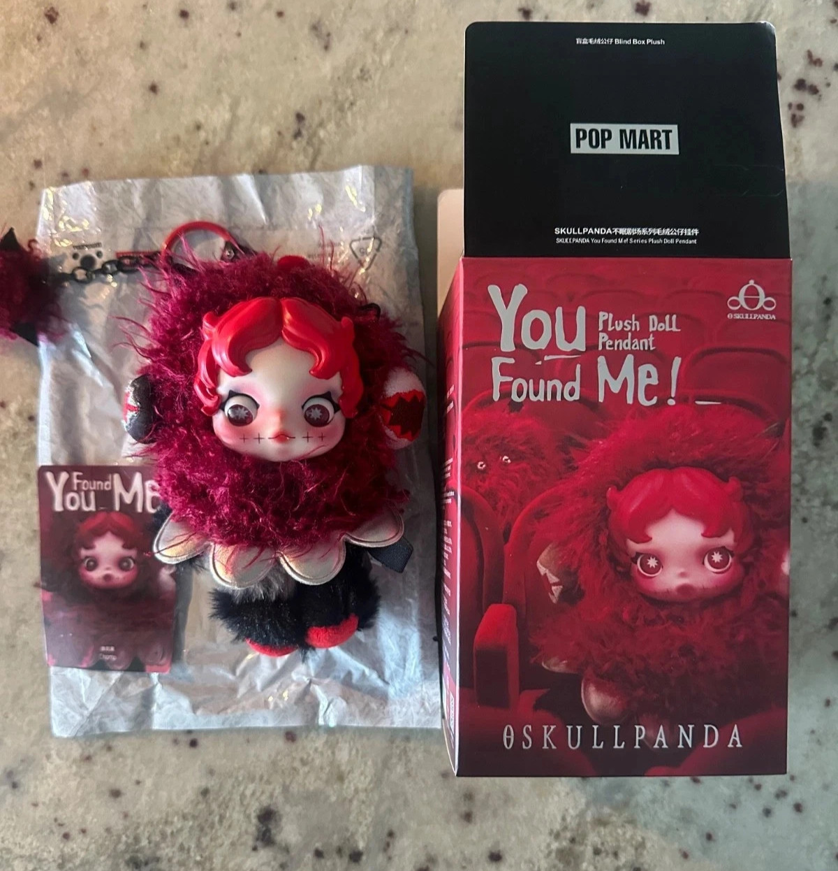 POP MART x Skullpanda You Found Me Series Plush Doll Pendant Figure – Chomp