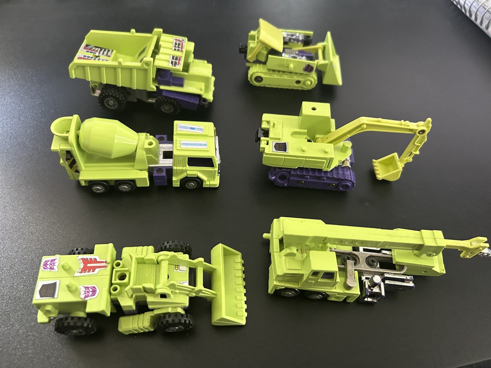 Vintage 1985 G1 Hasbro Transformers Constructicons Devastator Figure Parts Lot