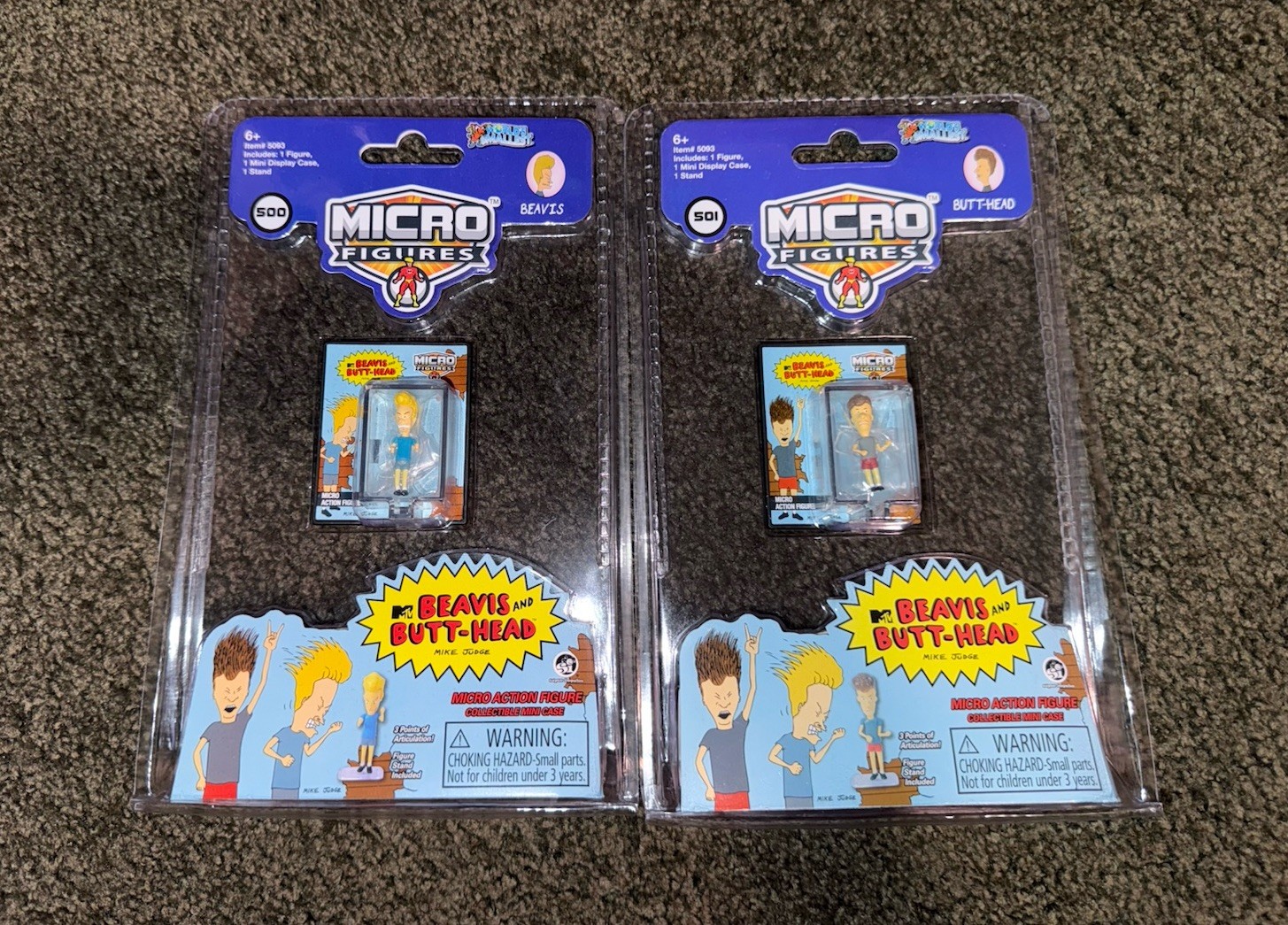 Beavis and Butt-Head Micro Figures Beavis & Butt-Head Figure Set of 2 New