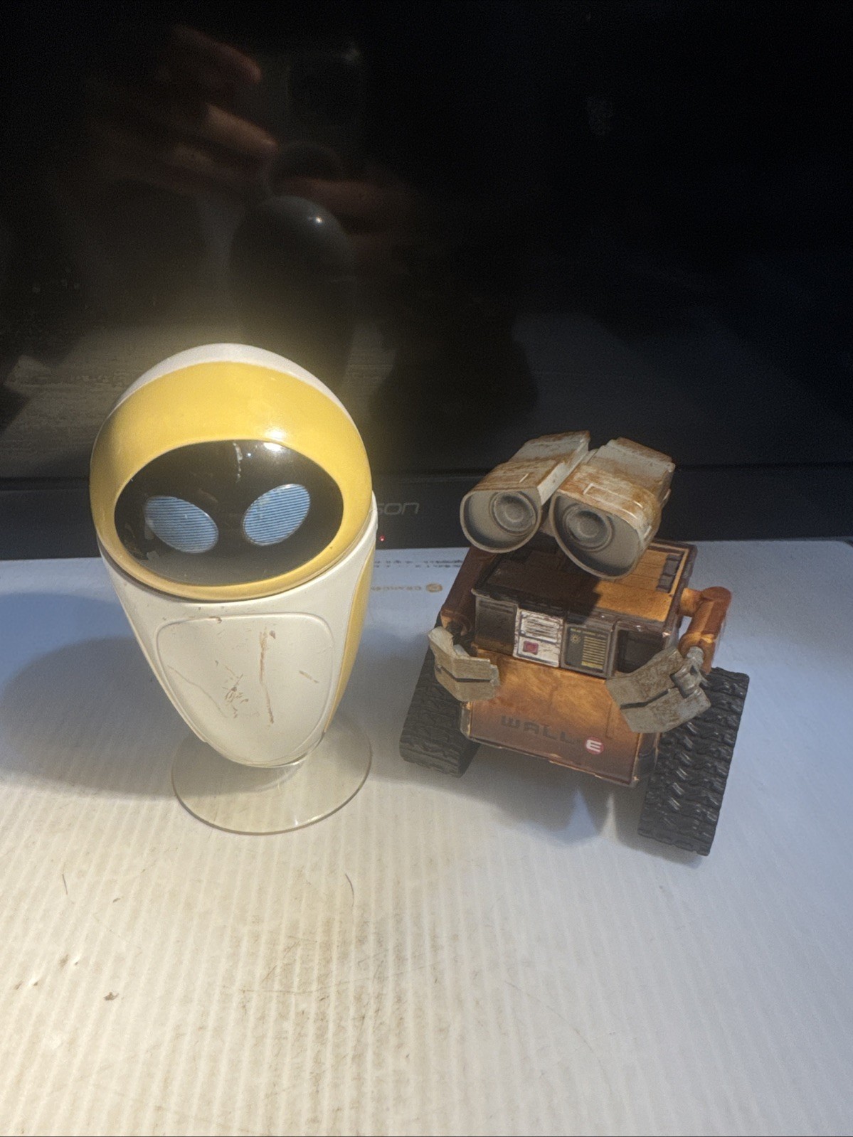 Disney Store Exclusive Wall-E EVE Infrared Control 2” Figures Robot No Remote