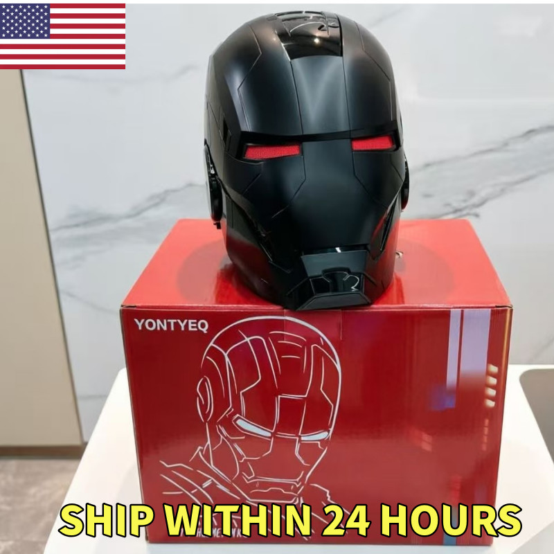 Autoking Iron Man Full Black MK5 Helmet Electronic Wearable Voice-control Mask