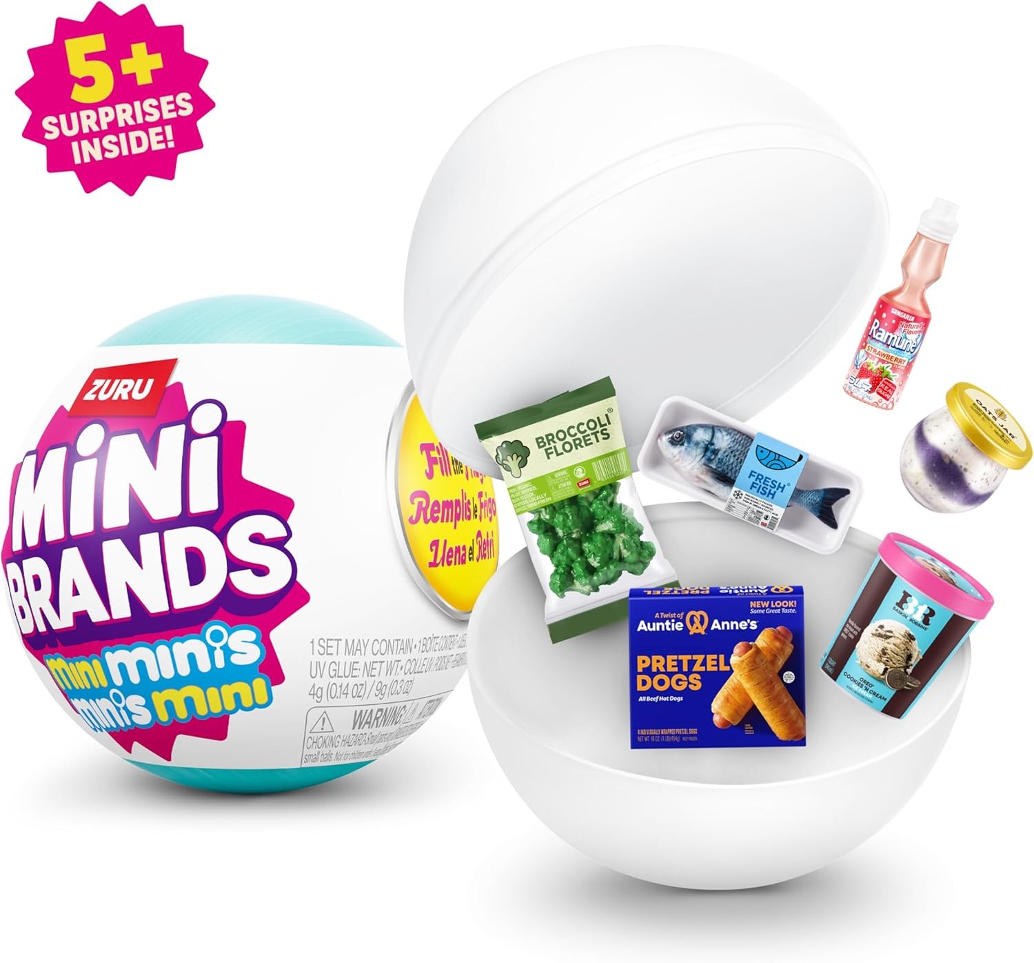 ZURU Mini Brands Fill The Fridge Series 1 Mystery Miniatures 2 Capsules