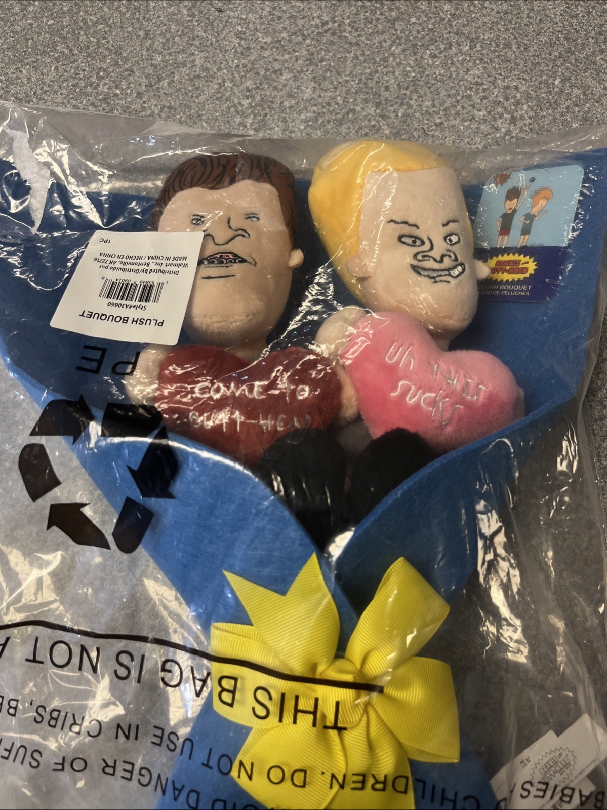 Beavis And Butthead Valentines Plush Bouquet, Limited Edition Brand New RARE!