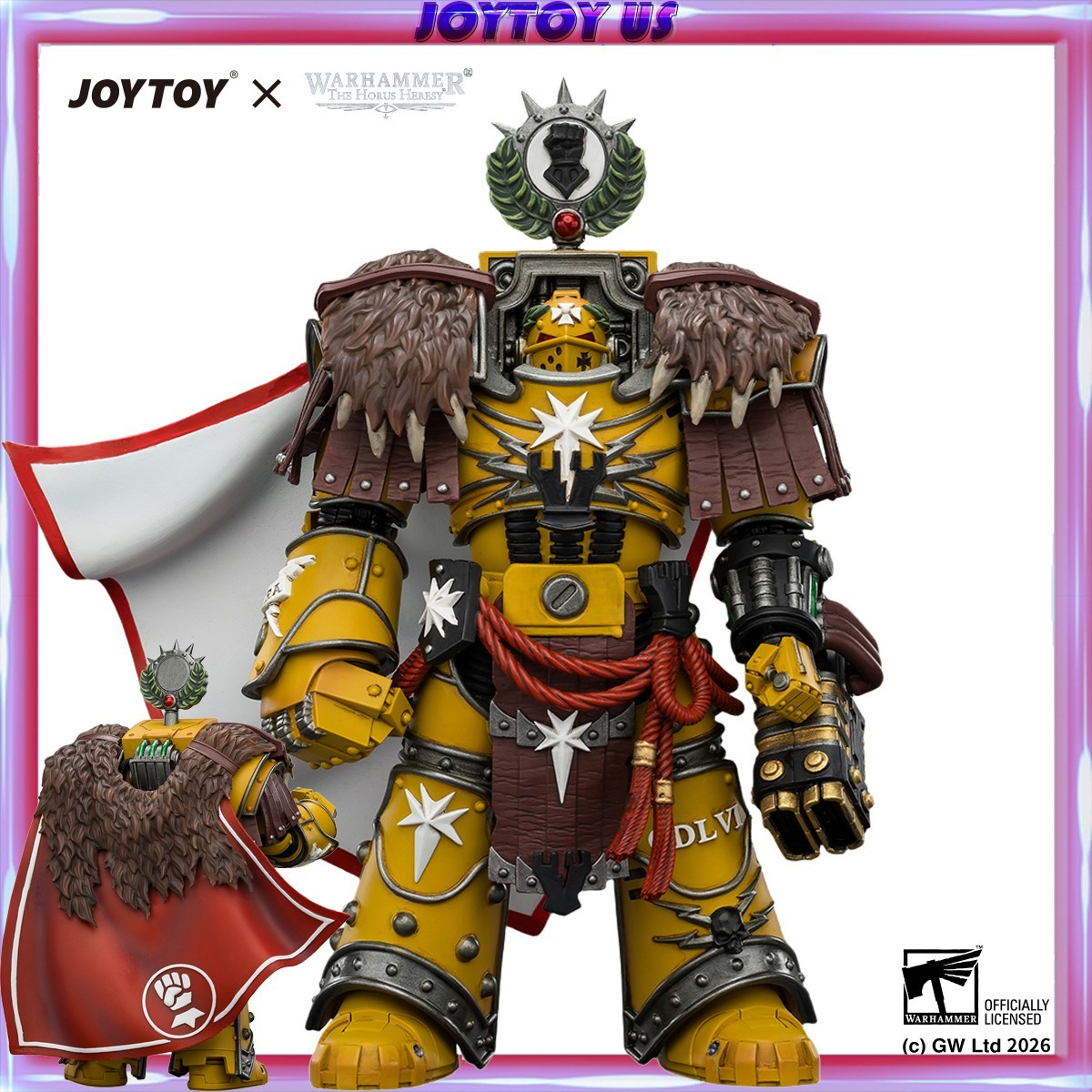 JOYTOY Warhammer 40K Imperial Fists Lord Castellan Evander Garrius 1/18 Model