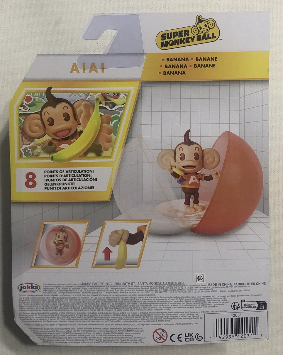 New Jakks Sega Video Games Series Aiai Figure *NIP* Super Monkey Ball