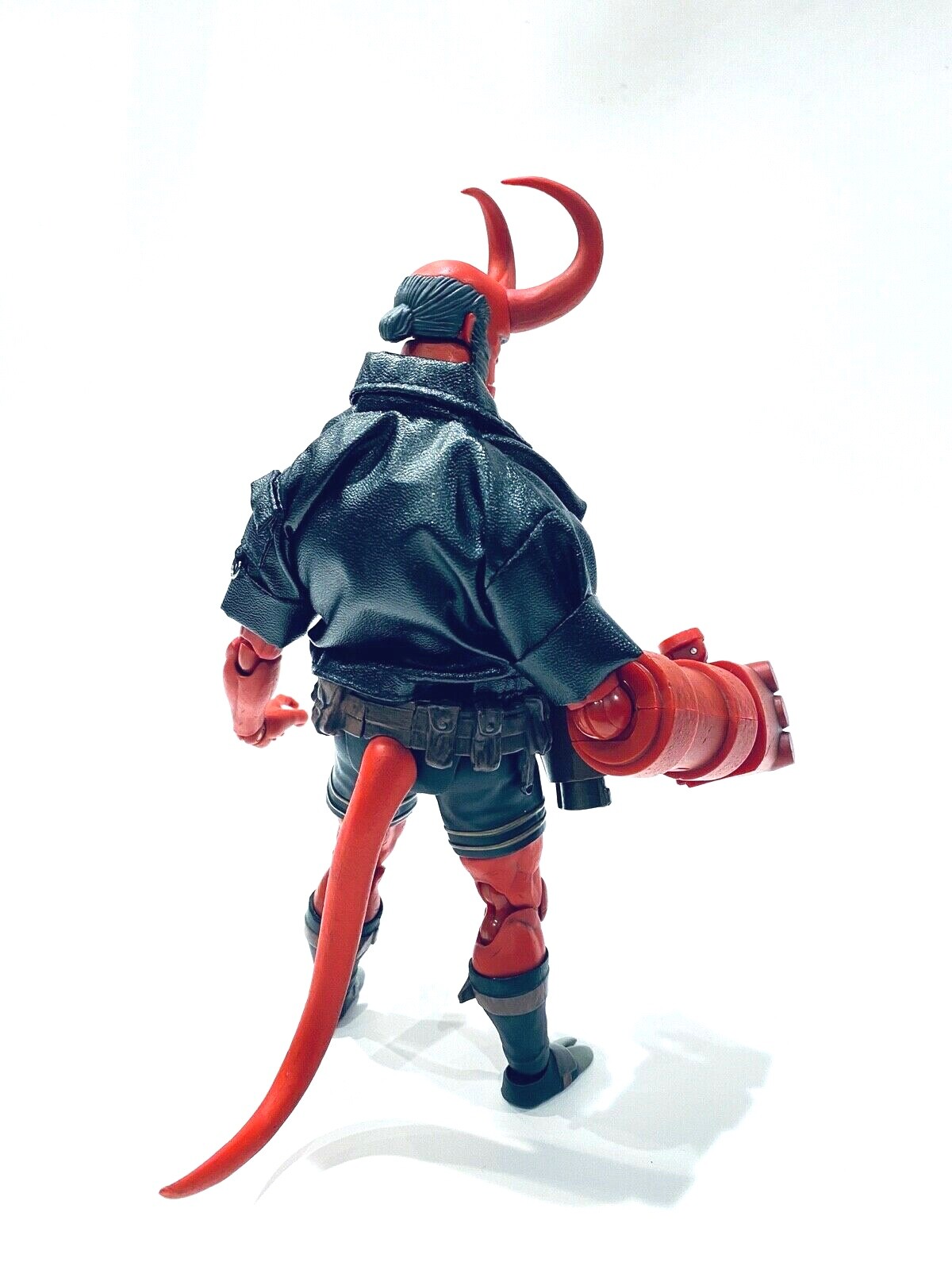 SU-HB-JK-BK: Custom Black faux Leather Jacket for 1000Toys Hellboy (No figure)