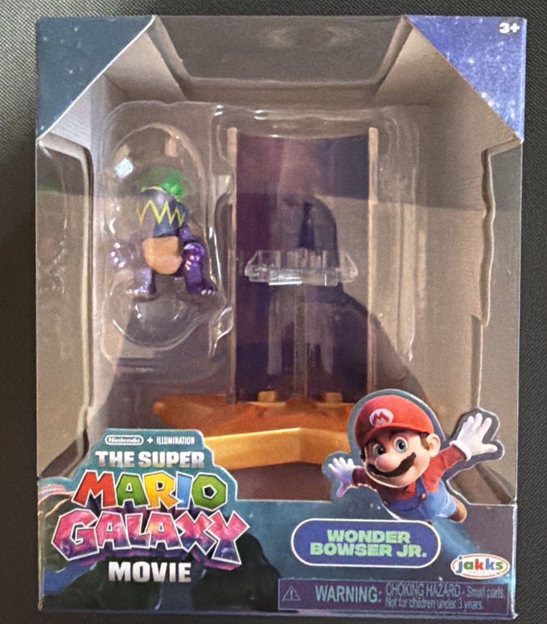 The Super Mario Galaxy Movie Wonder Bowser Jr 1.5″ Action Figure Star Launcher