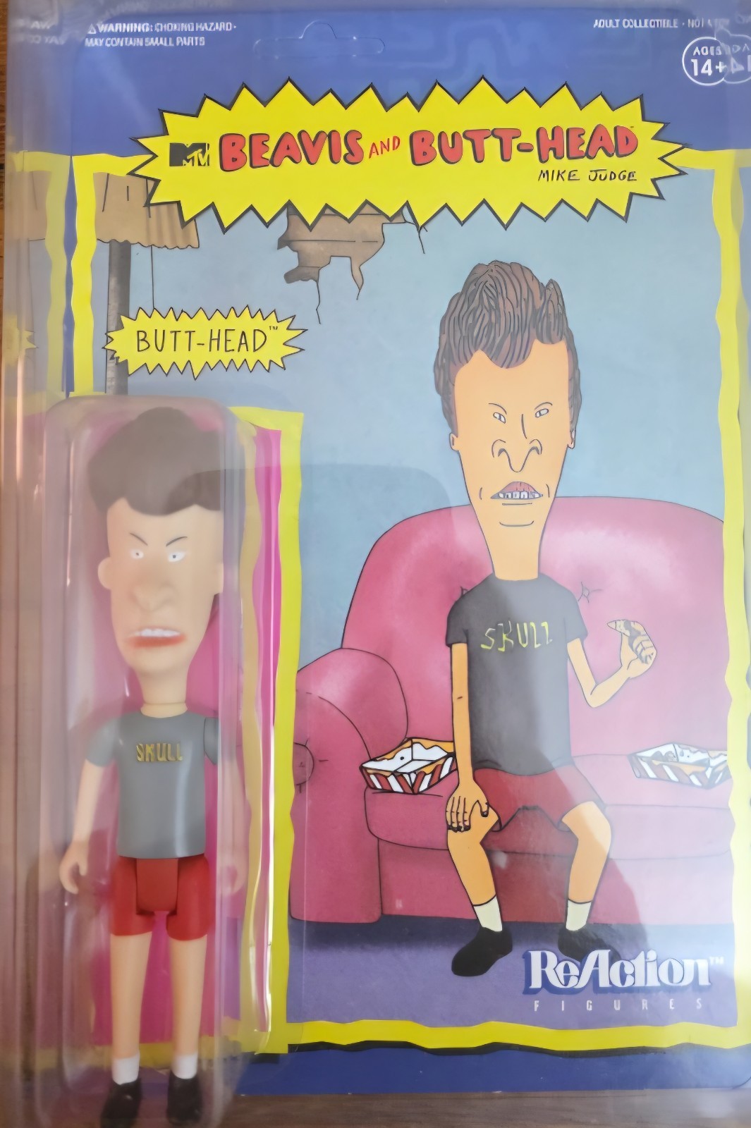 MTV Beavis and BUTT-HEAD Mike Judge Super 7 ReAction Figures BUTT-HEAD SHUT UP