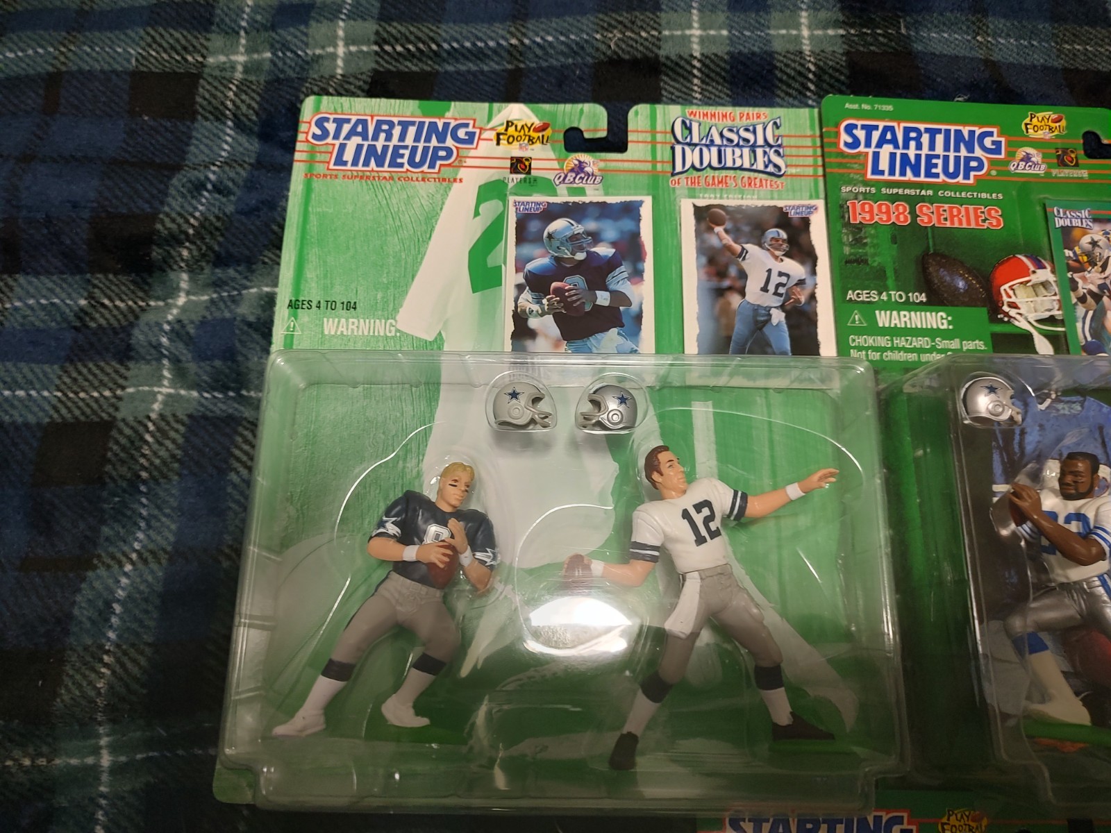 5 Cowboys Action Lot Emmitt Smith Staubach Aikman Dorsett Moose Johnston Lot