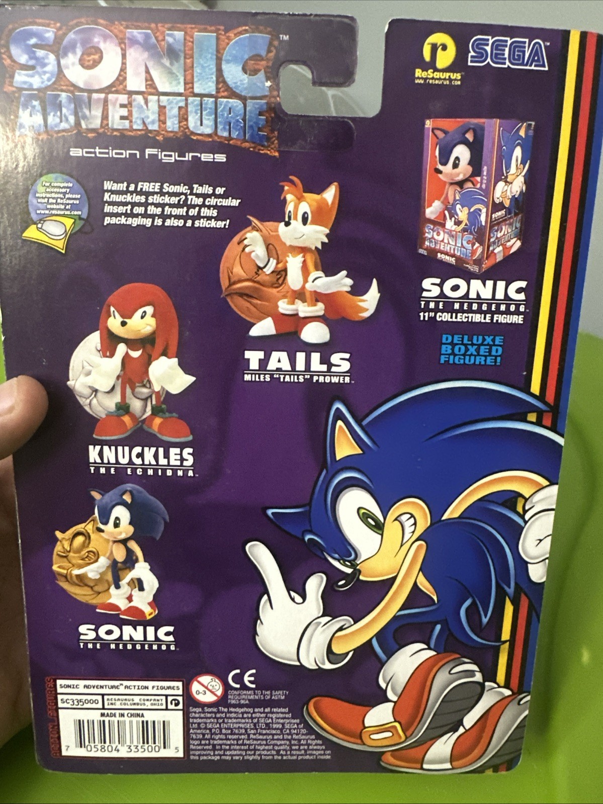 ReSaurus SEGA Sonic Adventure Knuckles The Echidna Action Figure Sealed