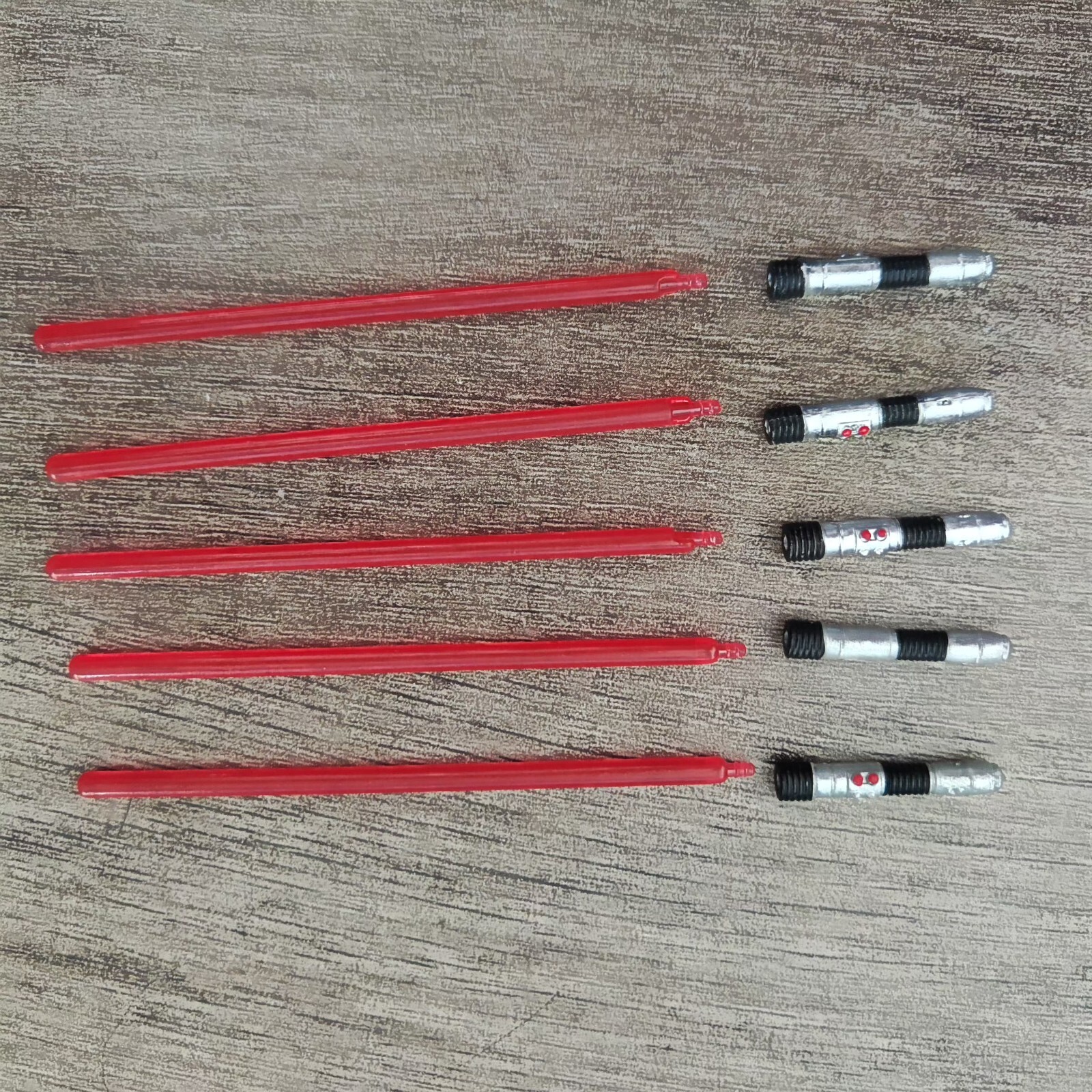 Lot of 5pcs 1:12 Scale Star Wars Red Lightsaber Sword Weapon for 6″ Figure