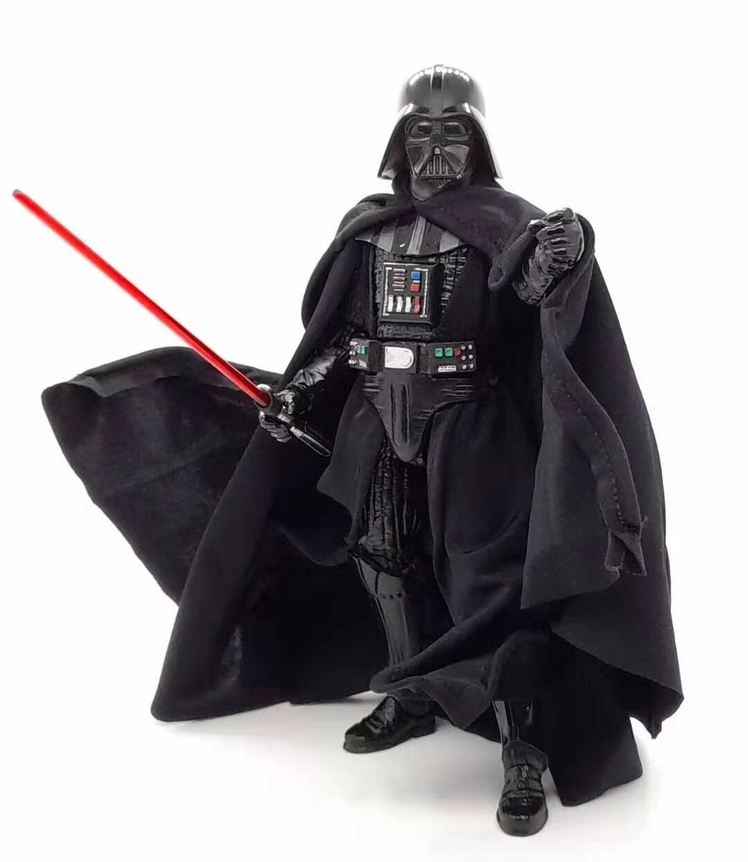 SU-DV-CPBS: 1/12 Black Fabric wired cape & robe for Star Wars 6″ Darth Vader