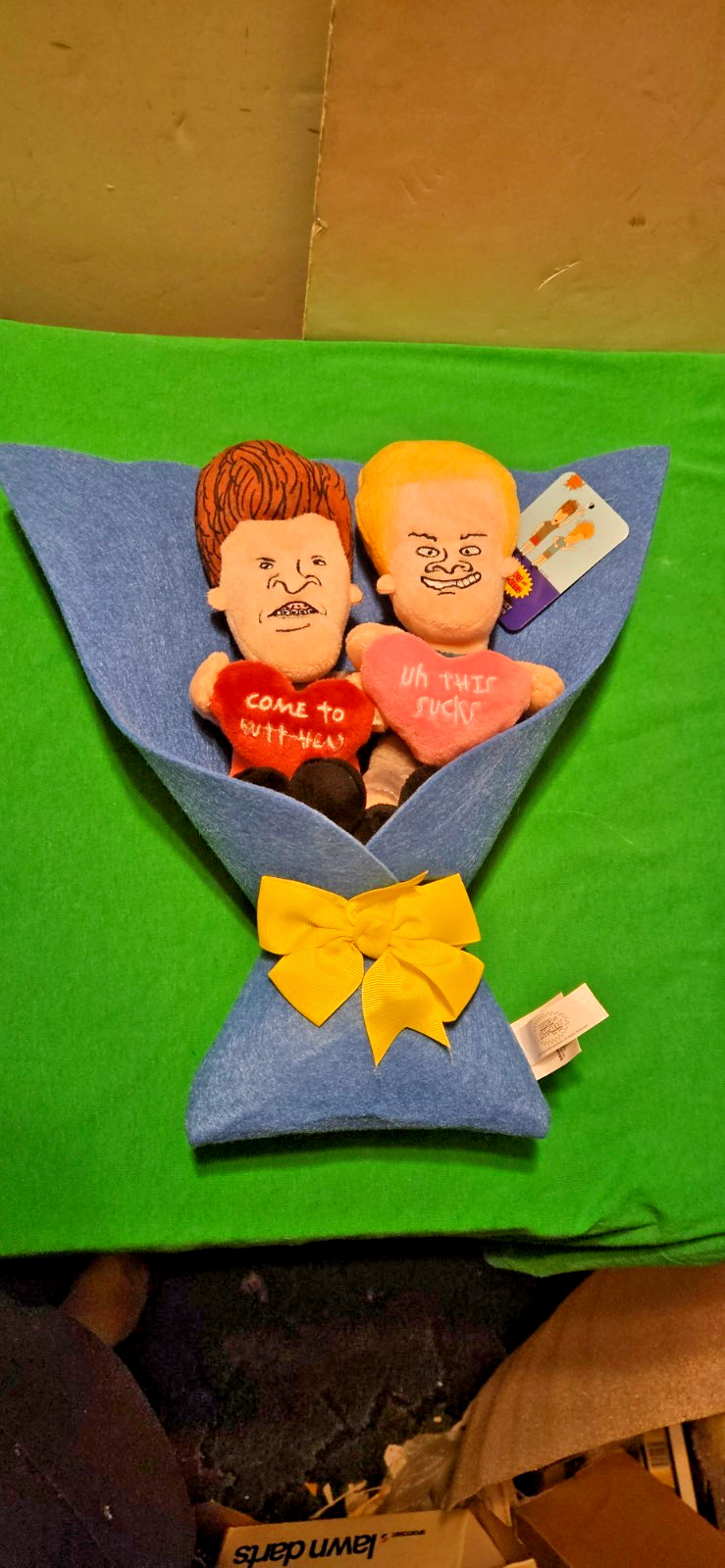 Collectible Beavis & Butthead Plush Stuffed Valentines Bouquet New with Tags