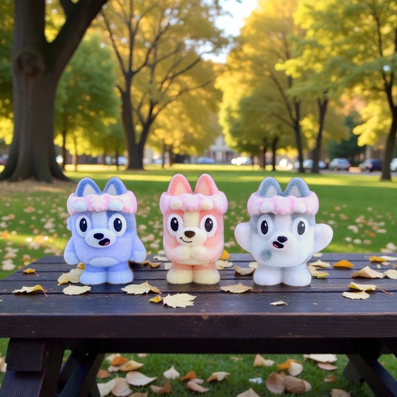Bluey Fuzzies YOU PICK! Flocked Bluey & Friends Figures Series 1 Blind Boxes