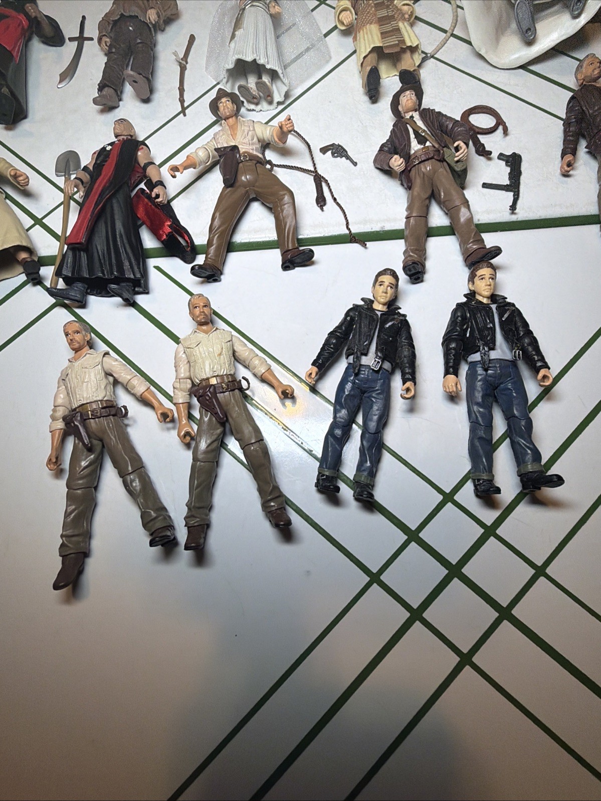 Indiana Jones 2008 Figure 3.75 Scale Lot of 22 With Accessories Hasbro