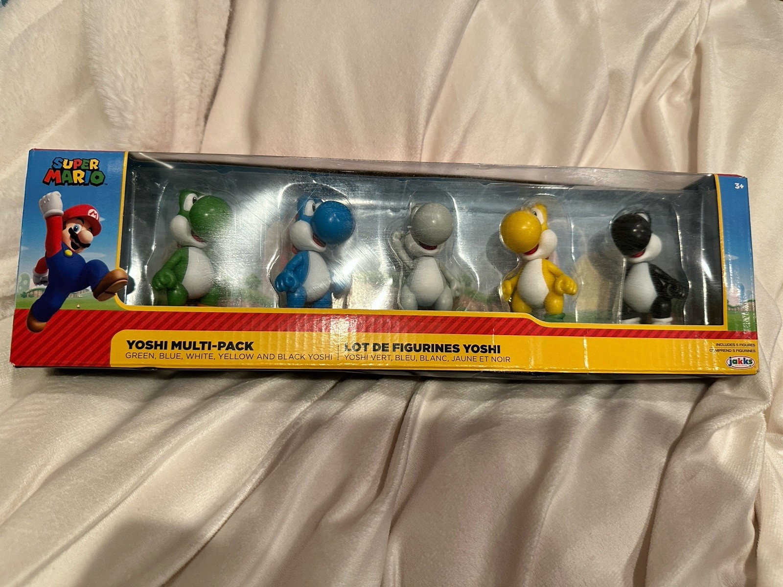 SUPER MARIO YOSHI MULTI PACK GREEN BLUE WHITE YELLOW AND BLACK 5 PACK NINTENDO