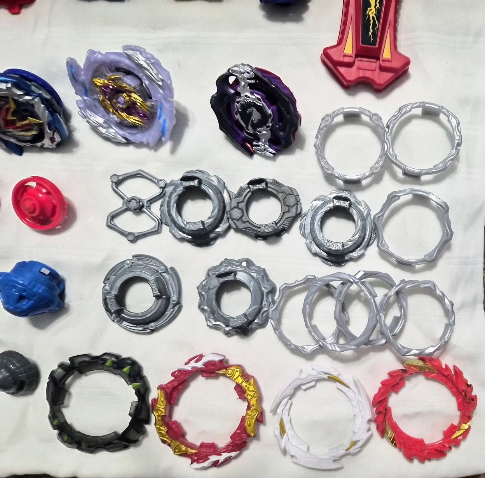 Beyblade Burst Huge Mixed Lot Launchers, Layers, Discs & Drivers – Parts Bundle