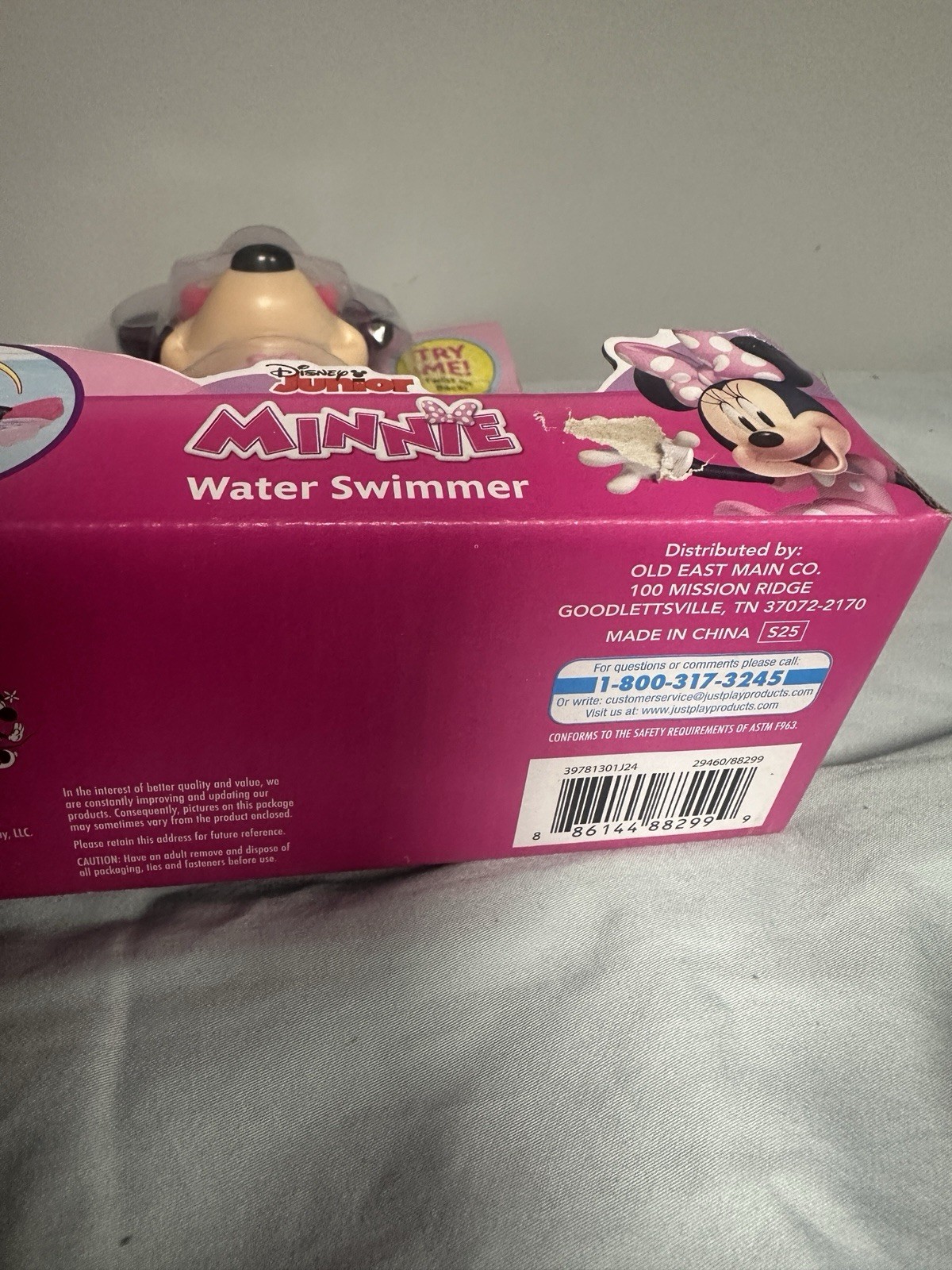 Minnie Mouse Water Swimmer Bath Toy Wind Up And Swim Disney Junior NEW