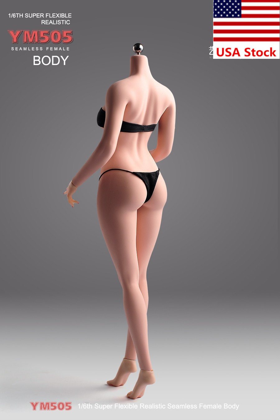 YM505 1/6 Female Pale Sexy Large Breast Flexible Body&Details For 12”Figure