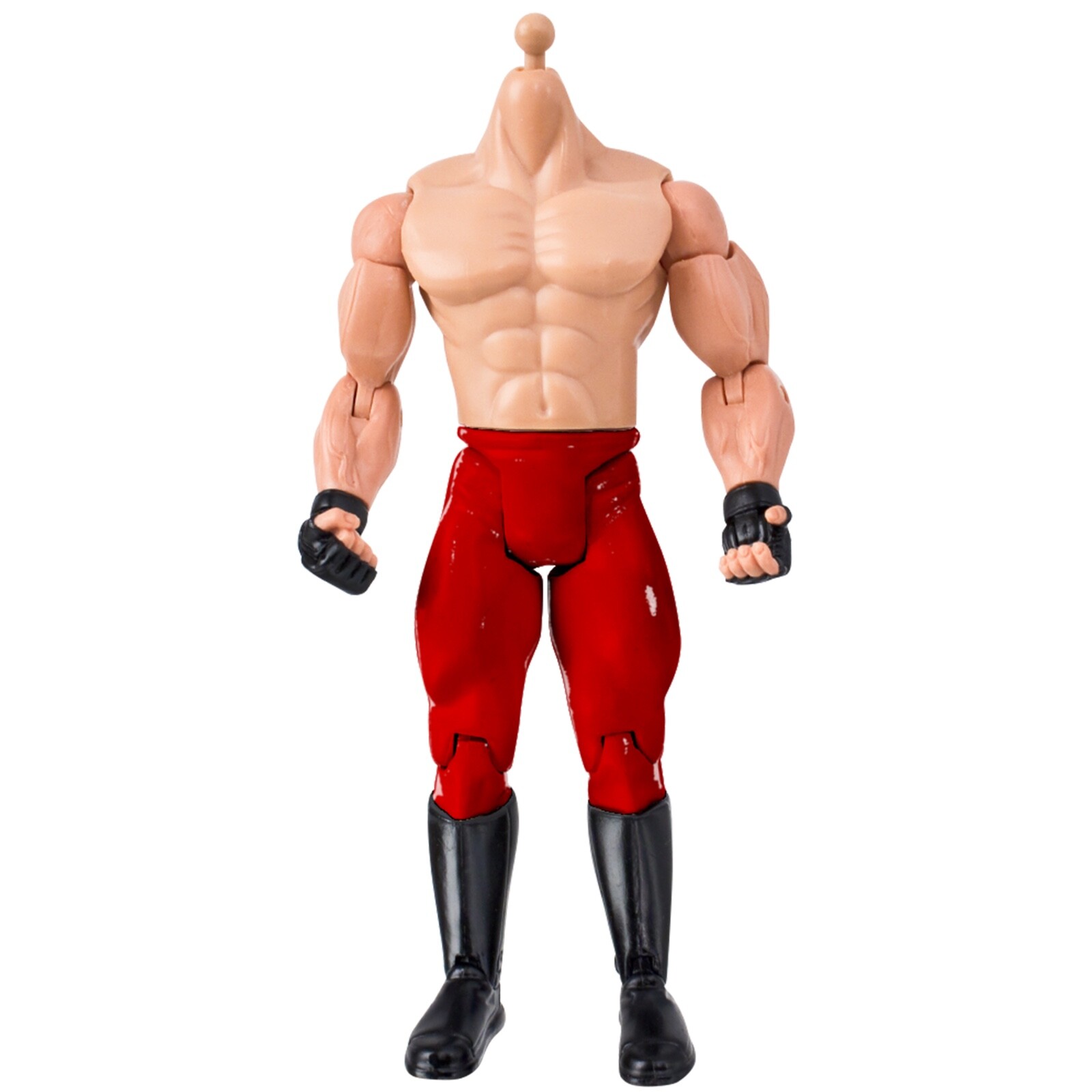Generic 7 Inch Wrestling Action Figure With White Body & Red Pants