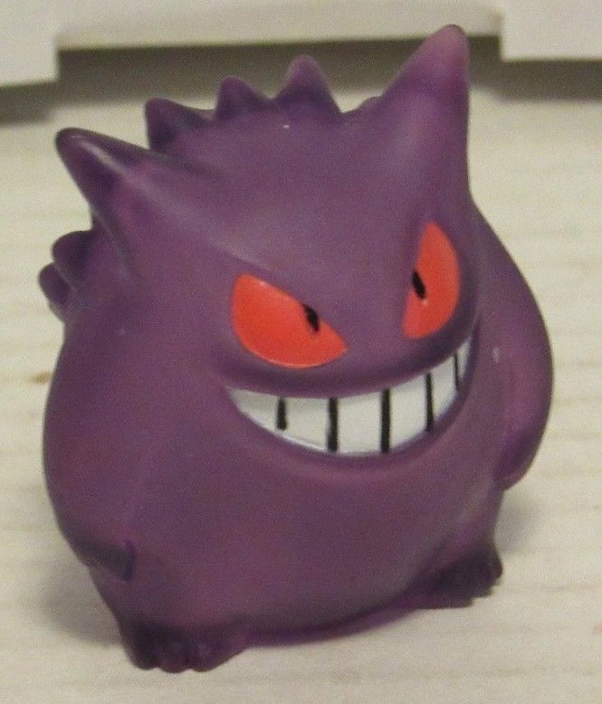 1997 Pokemon Finger Puppet Clear Gengar Figure Catch Them All Nintendo Bandai