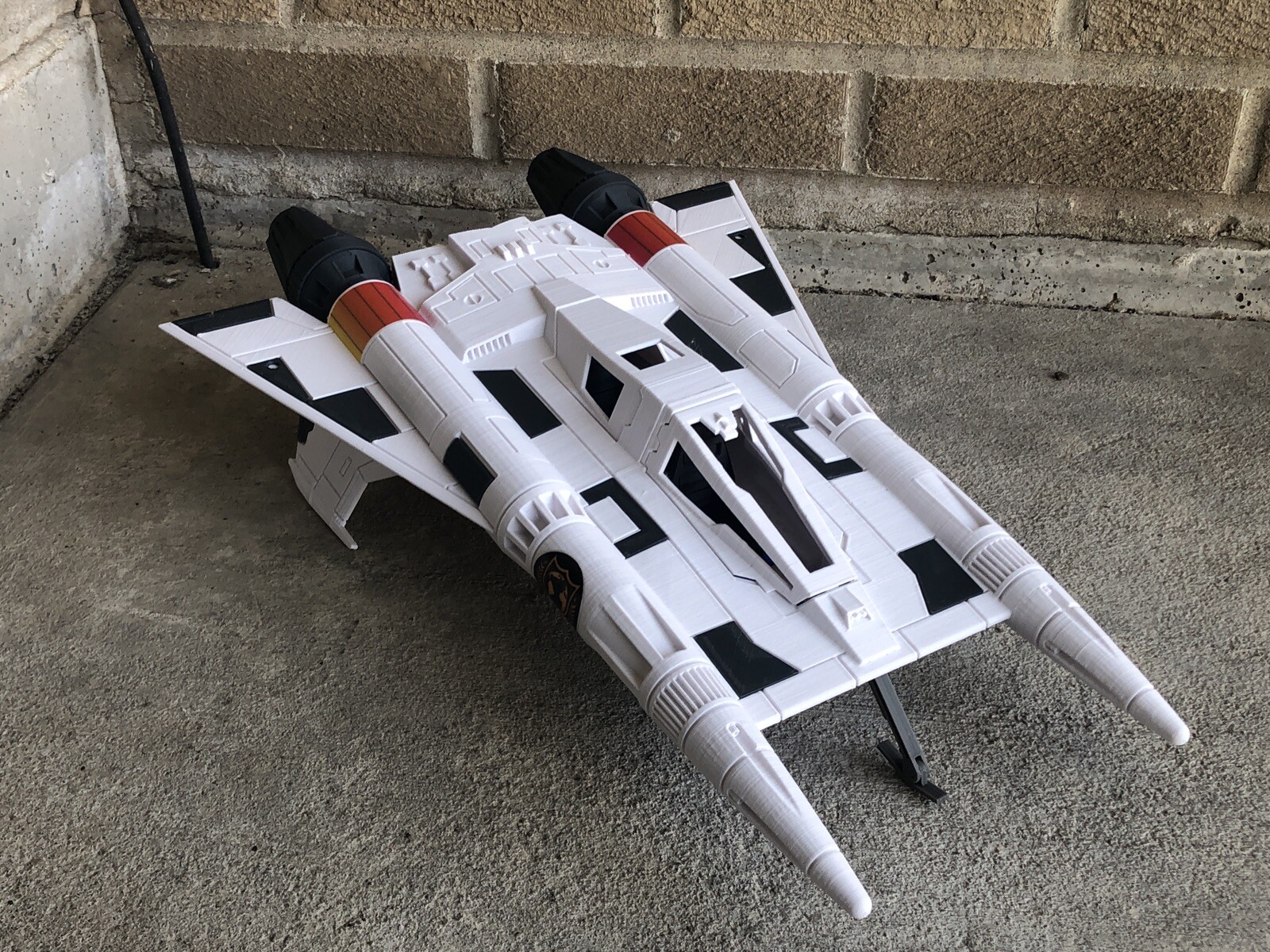 Buck Rogers Starfighter 3D Printed for 3.75″ Action Figures Dual Cockpit