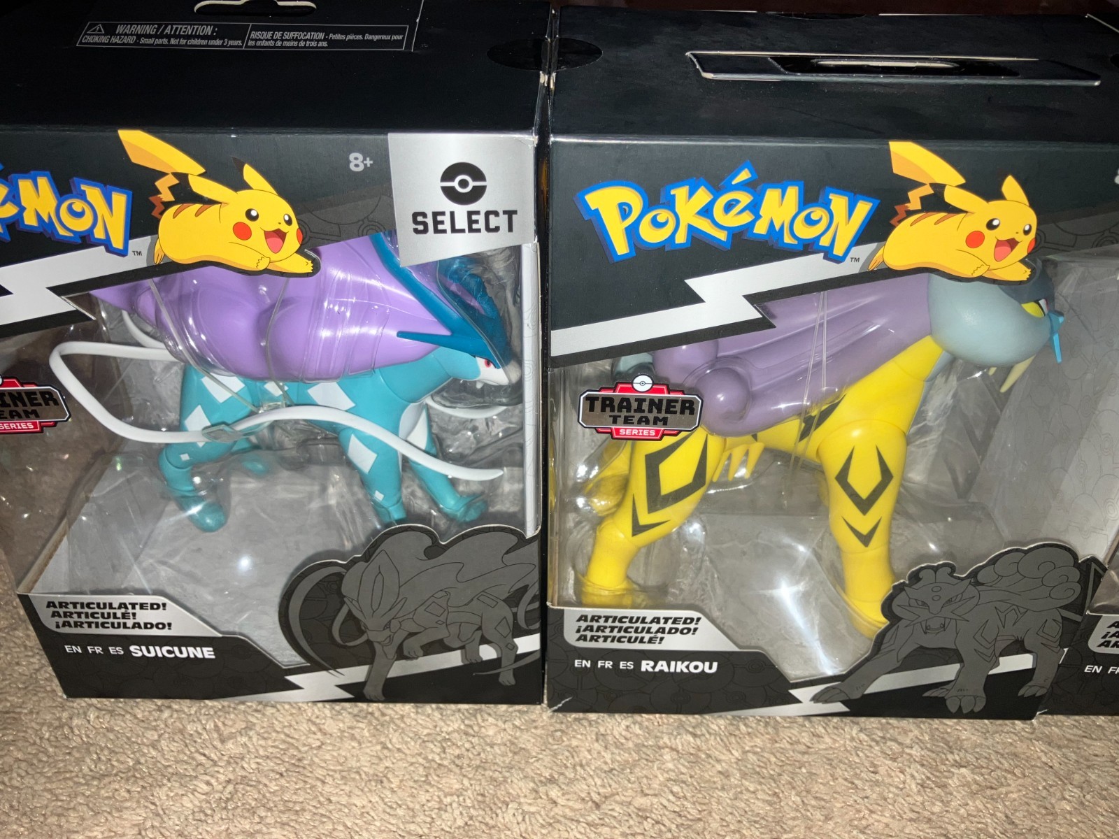 Jazwares Pokémon Entei Suicune Raikou Select Trainer Series