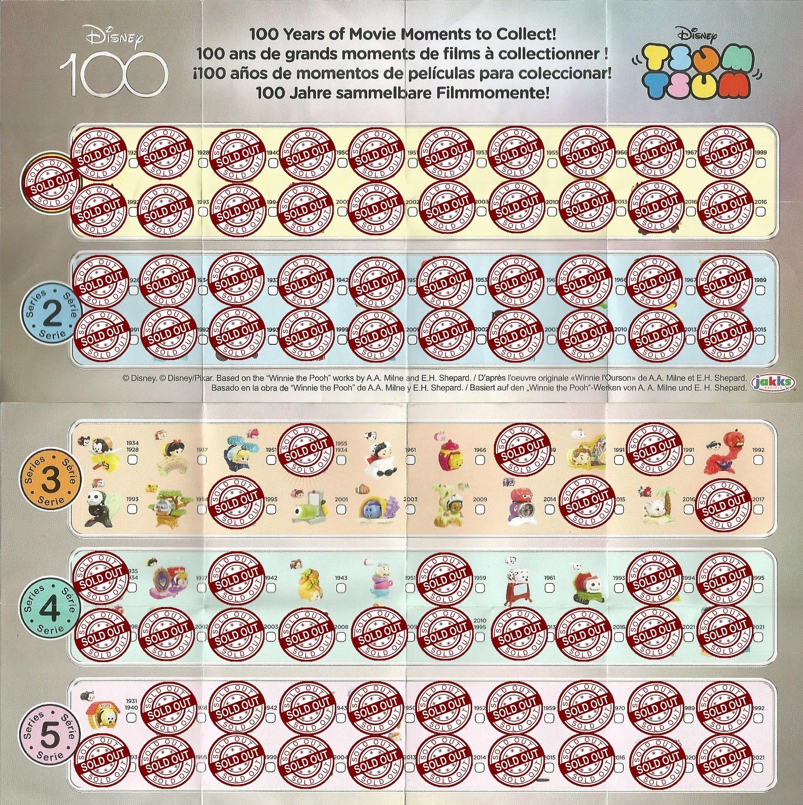 PICK 8 LOT – Jakks TSUM TSUM – Disney / Pixar Vinyl Figures – 100 Years