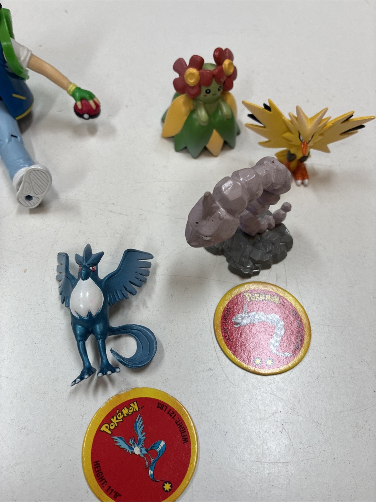 Pokemon Figure Lot Ash Ketchum Pikachu Hoothoot Articuno Zapdos Bellossom Onix