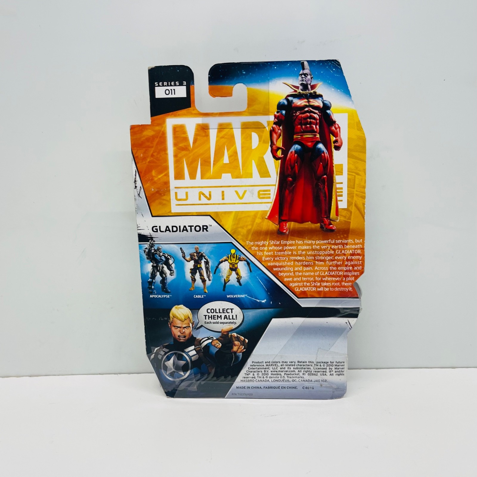 Gladiator Marvel Universe 3.75″ loose X-men Shiar Imperial Guard Series 3 #011