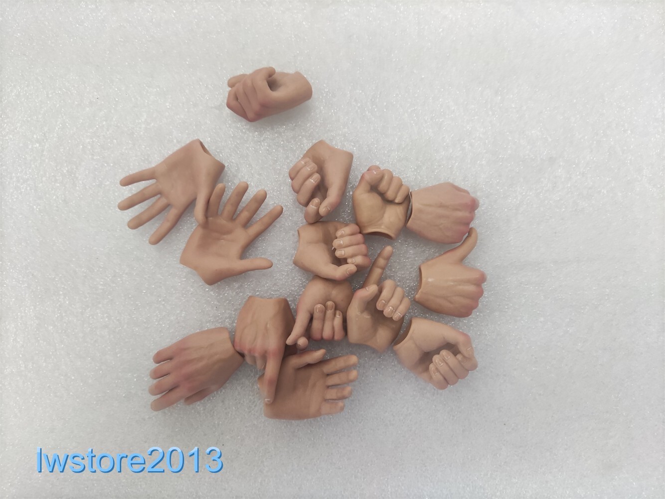 US 7 Pairs 1/6 Hands Shape Model For 12″ Male Worldbox Action Figure Body Toys