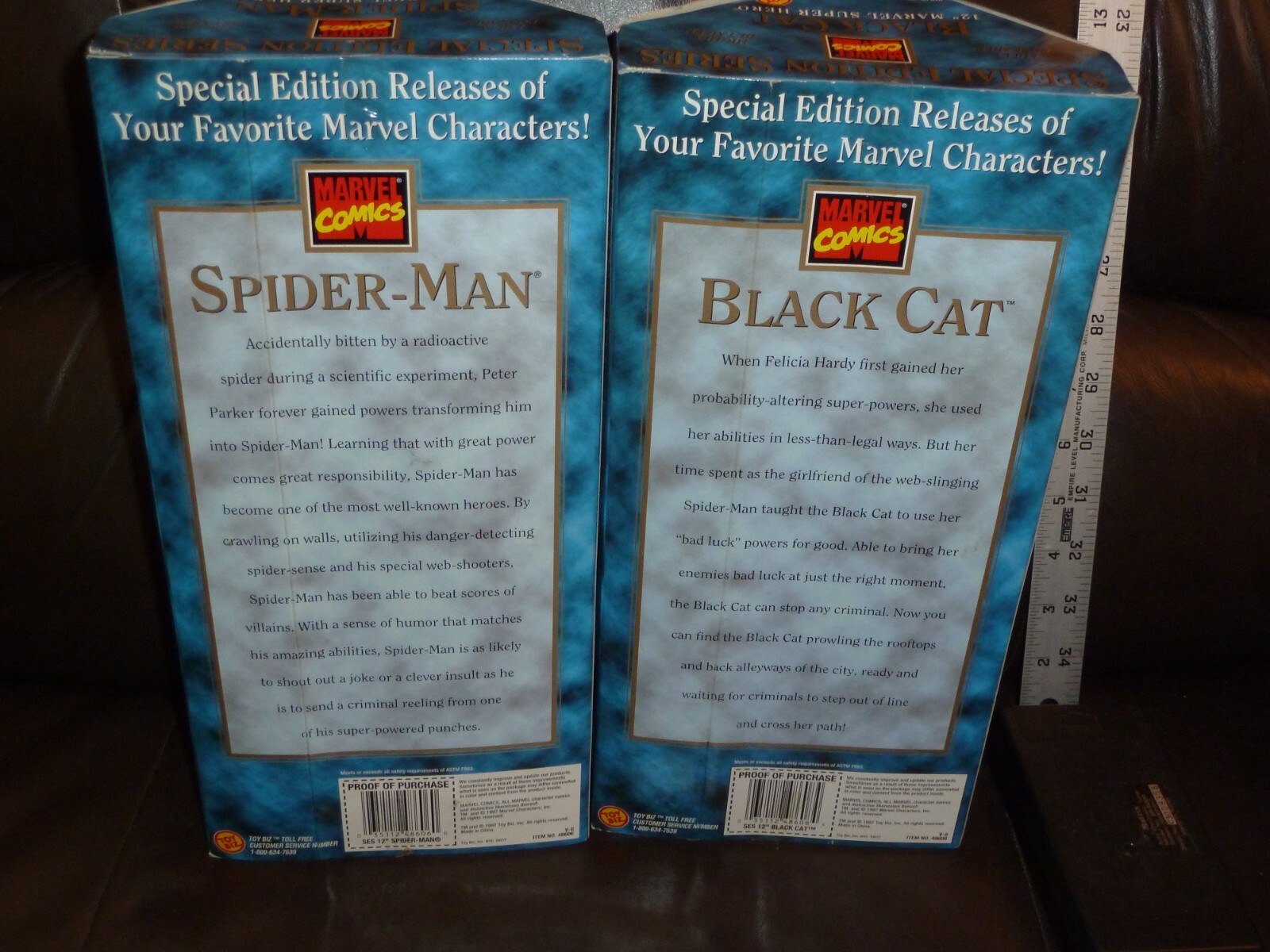 SPIDER-MAN & BLACK CAT TOY BIZ SPECIAL EDITION SERIES 1997 12 INCH 1/6TH SCALE