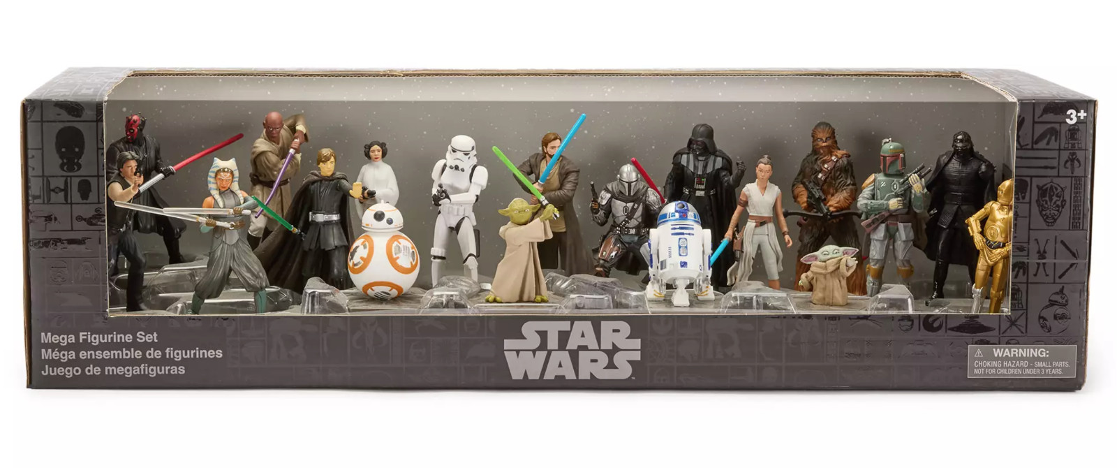 STAR WARS MEGA FIGURE SET 4.5″ TALL SET OF 19 FIGURES NEW IN PACKAGE DARTH VADER