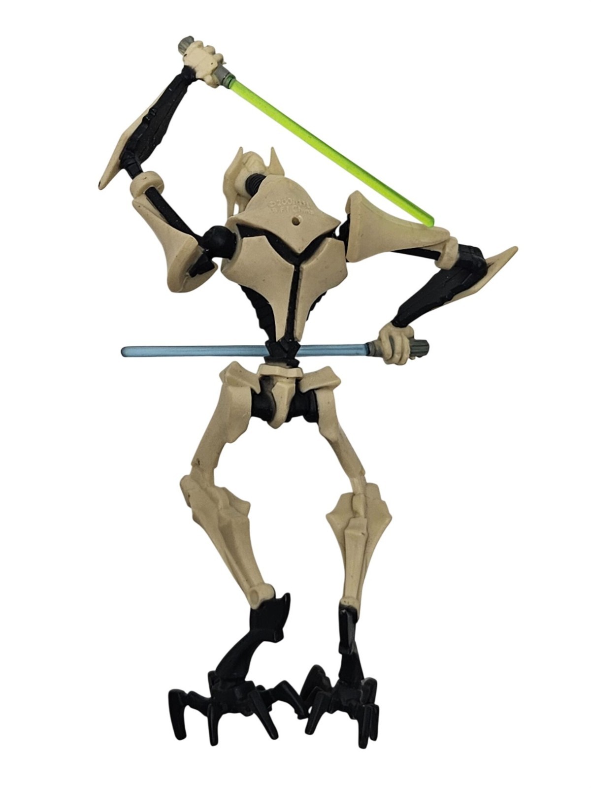 2008 Basic Fun Star Wars General Grievous Lightsabers Bendable Figure 5″